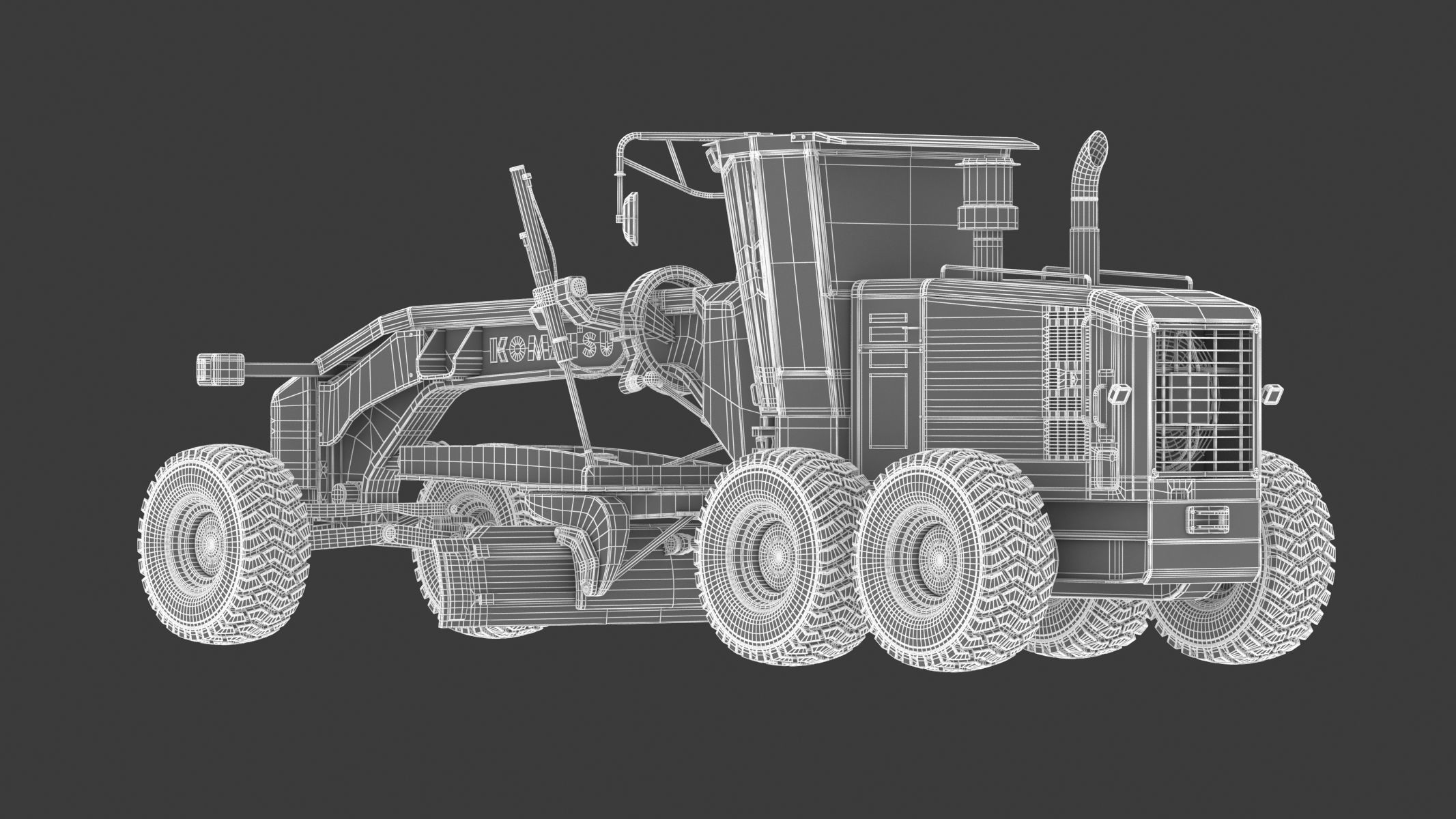 Komatsu GD655 Motor Grader 3D model_27