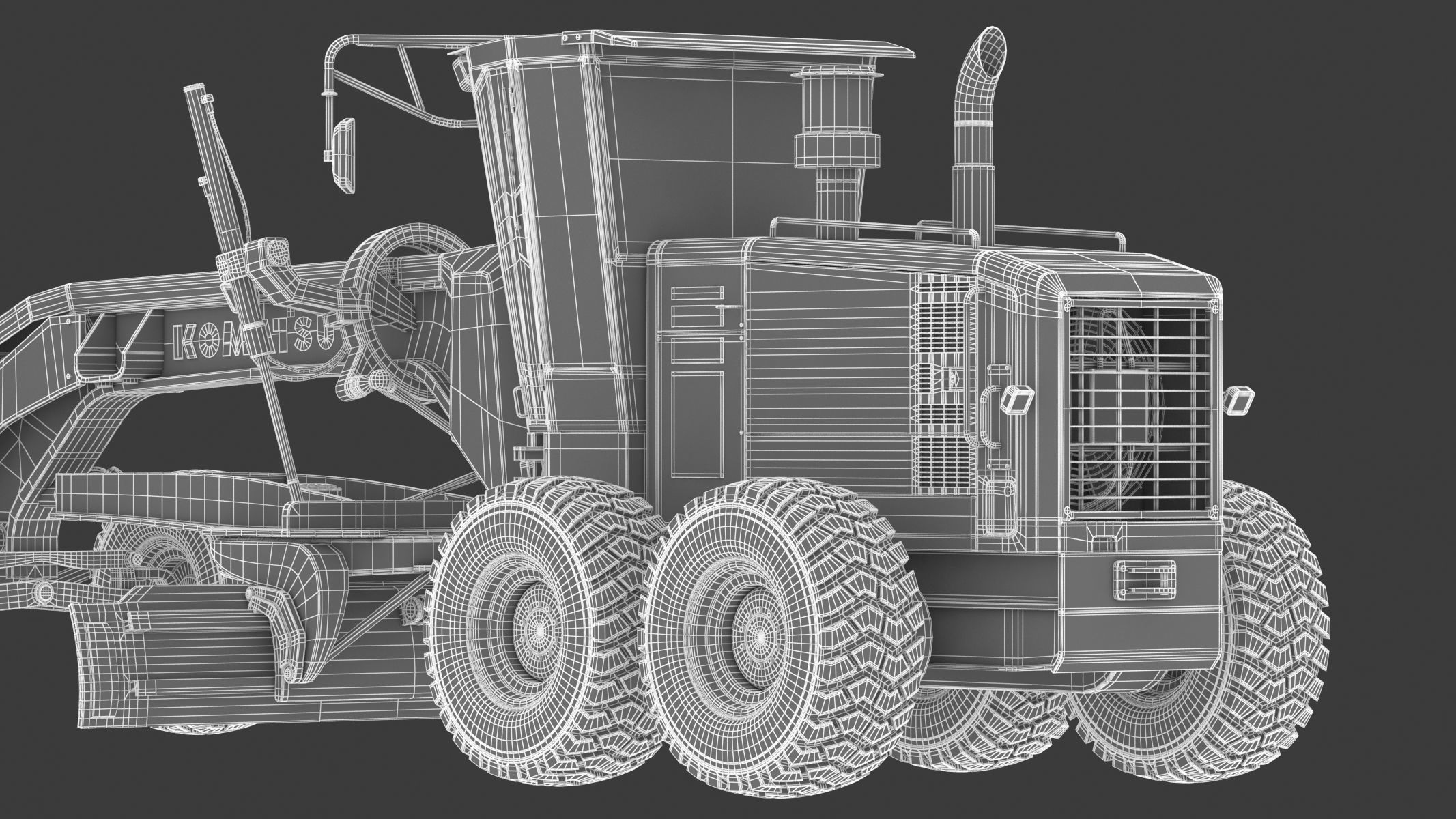 Komatsu GD655 Motor Grader 3D model_37