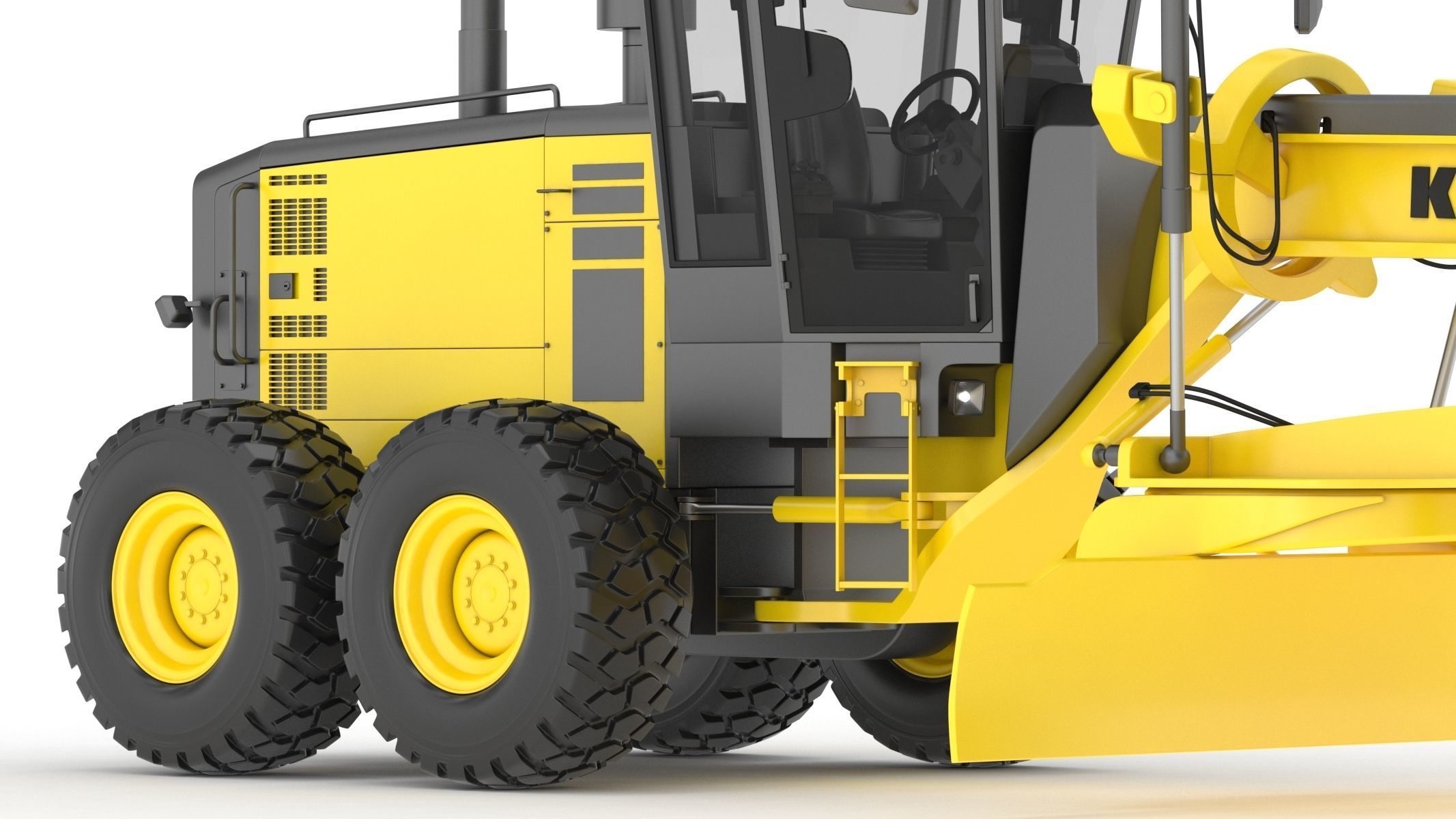 Komatsu GD655 Motor Grader 3D model_12
