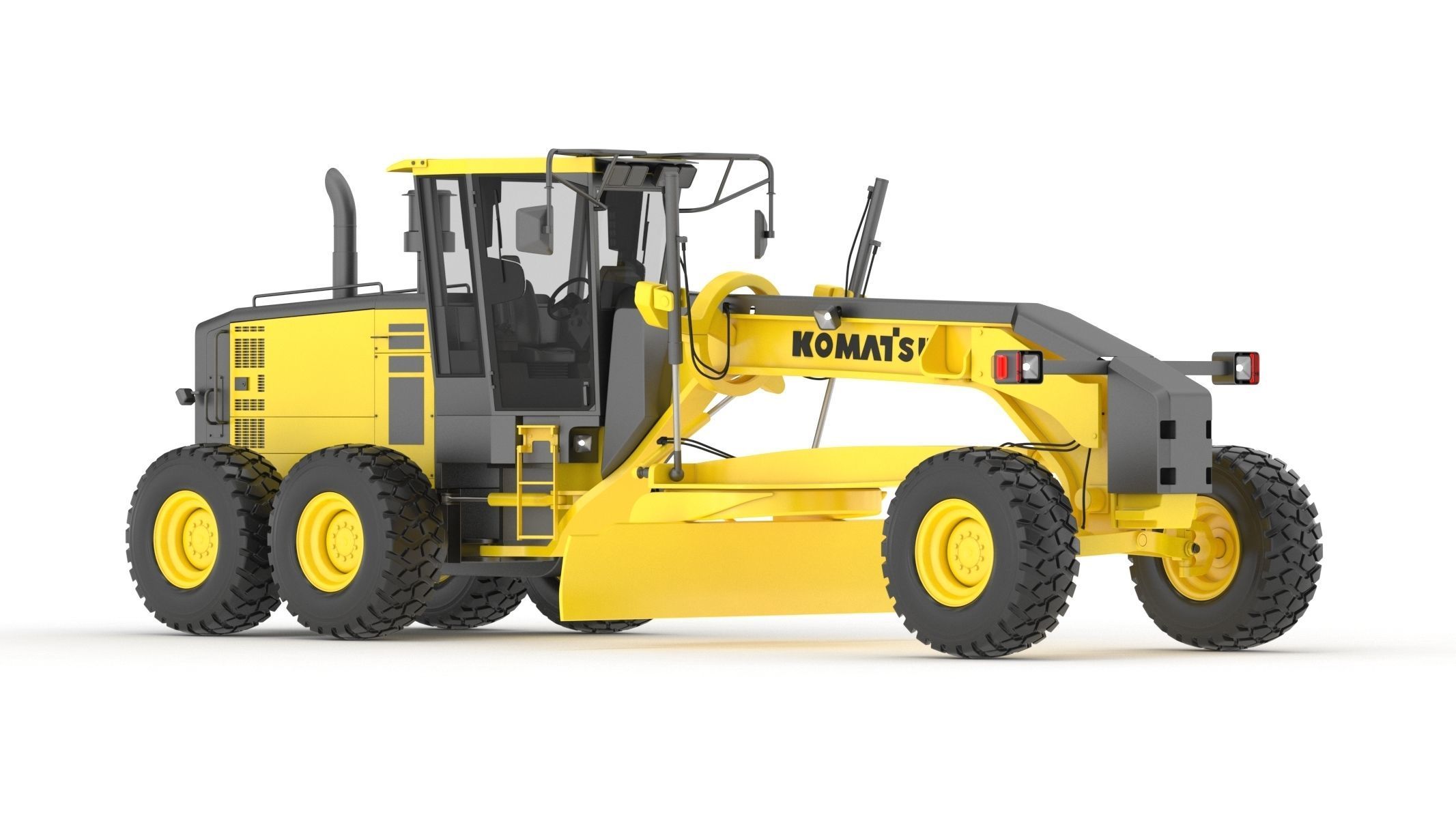 Komatsu GD655 Motor Grader 3D model_2