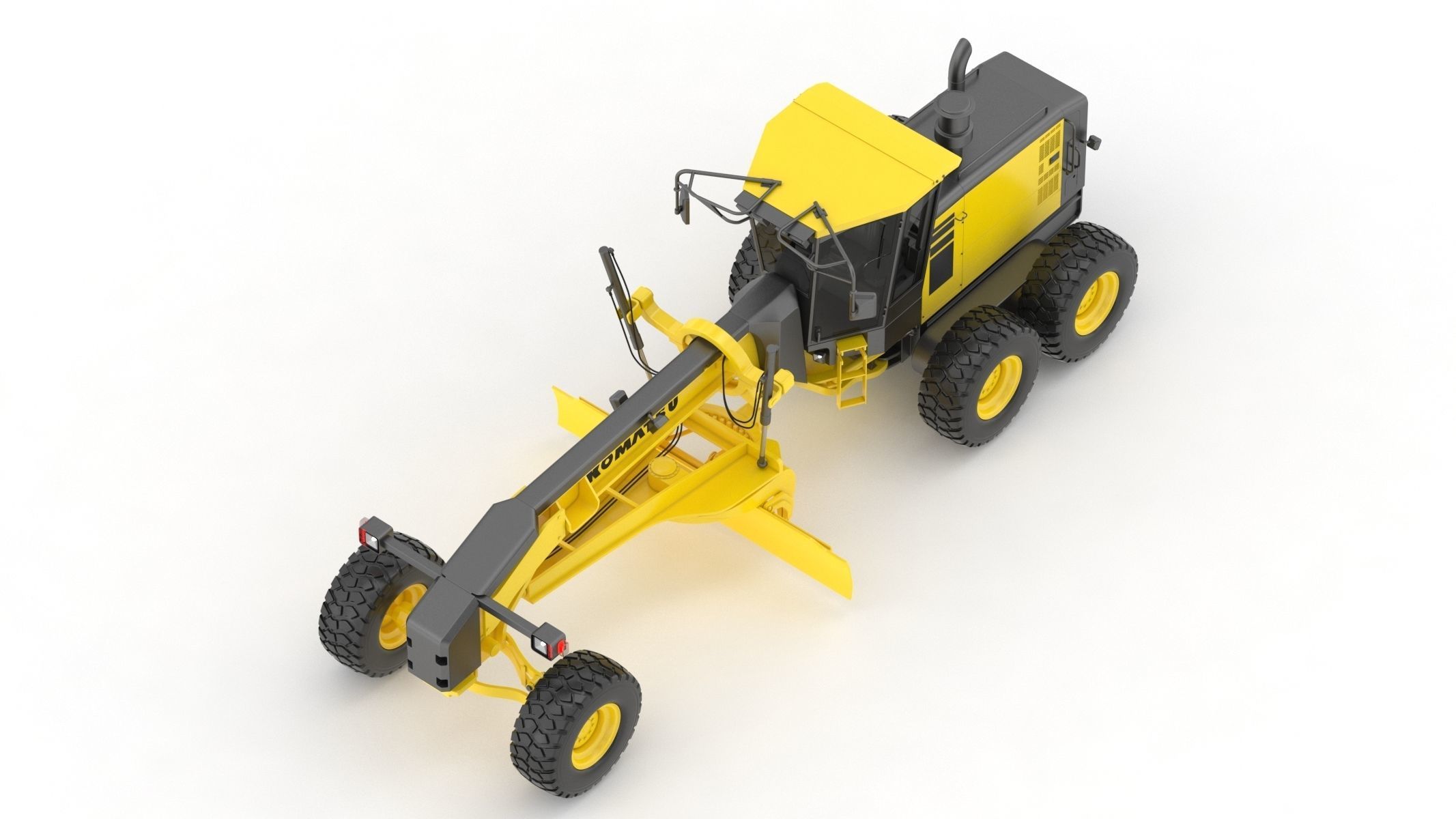 Komatsu GD655 Motor Grader 3D model_8