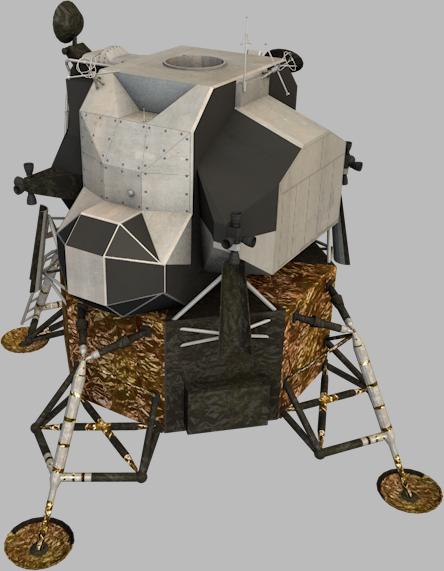 ALSEP and Lunar Module Low-poly 3D model_5