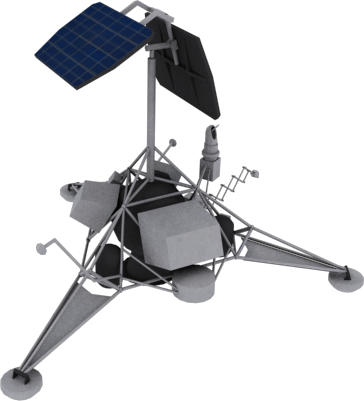 ALSEP and Lunar Module Low-poly 3D model_3