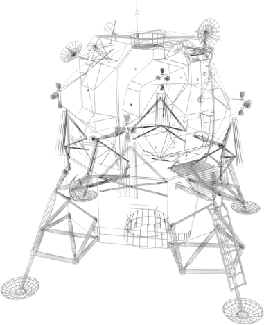 ALSEP and Lunar Module Low-poly 3D model_20
