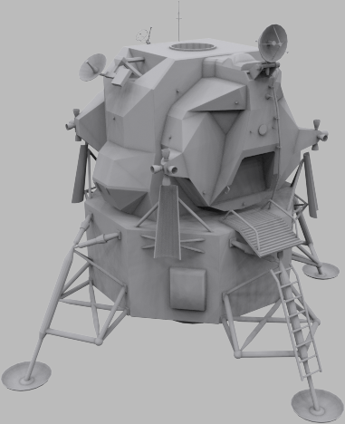 ALSEP and Lunar Module Low-poly 3D model_19
