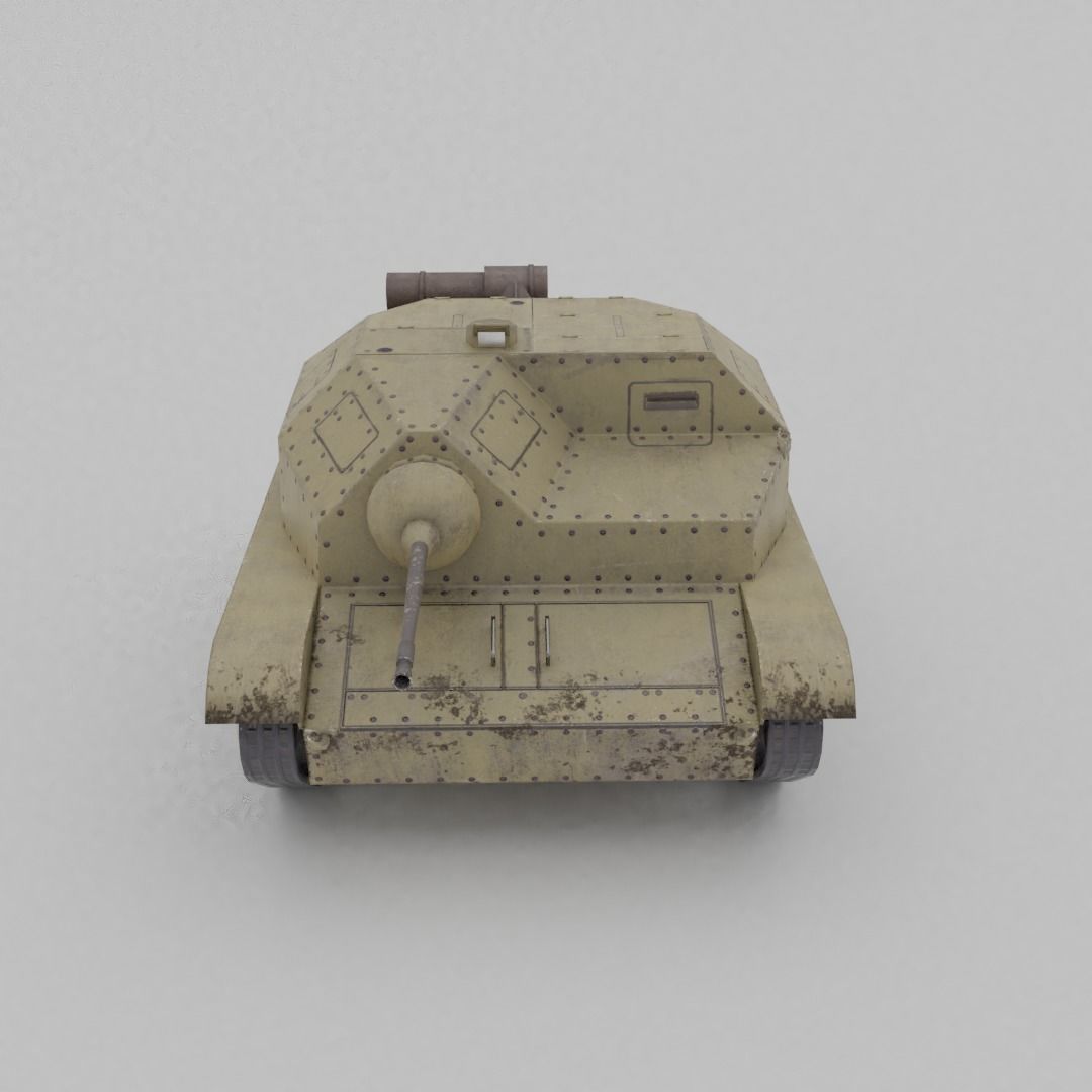 TKS tankette 20mm Low-poly 3D model_18