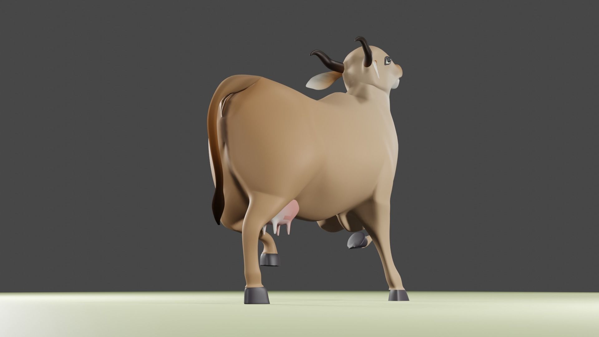 Indian cow 3d model 3D model_6