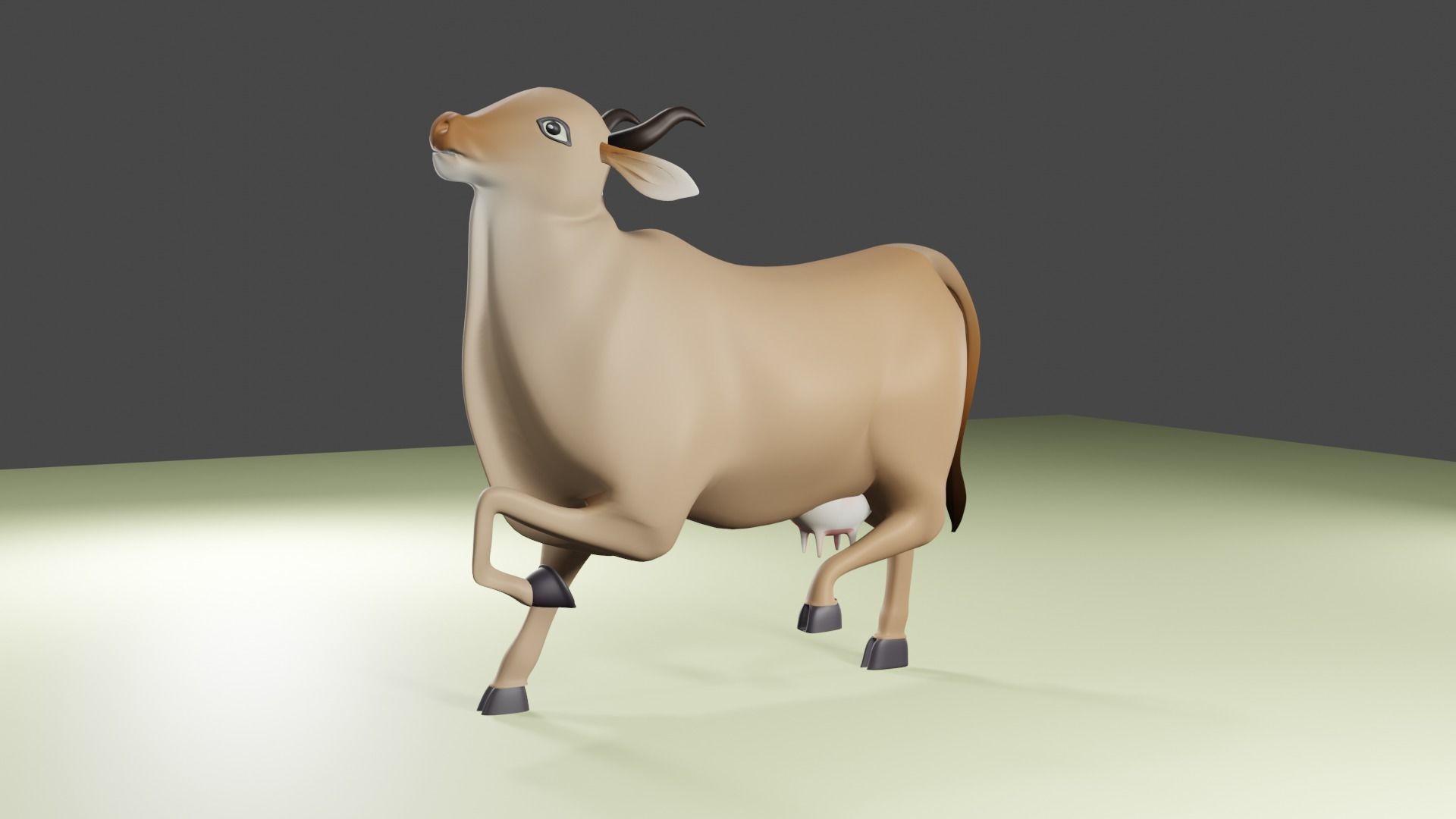 Indian cow 3d model 3D model_2