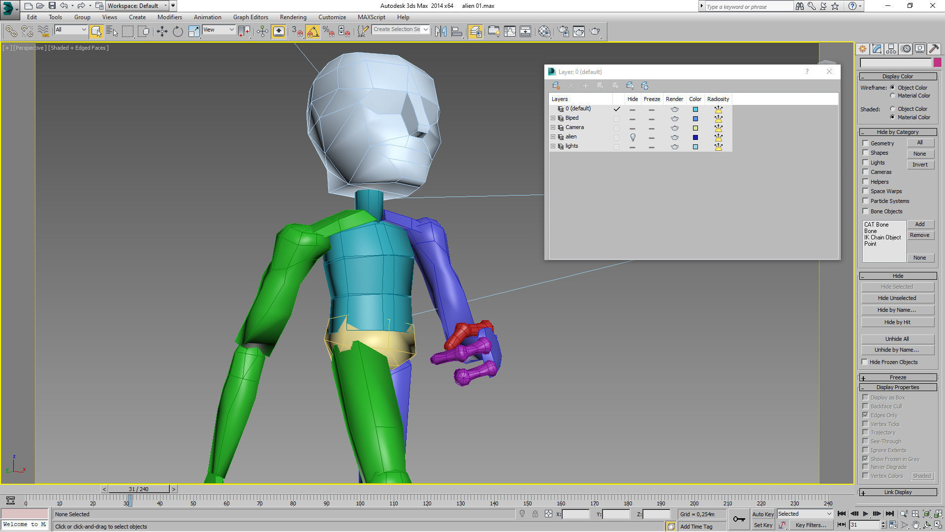 Alien 01 Low-poly 3D model_16