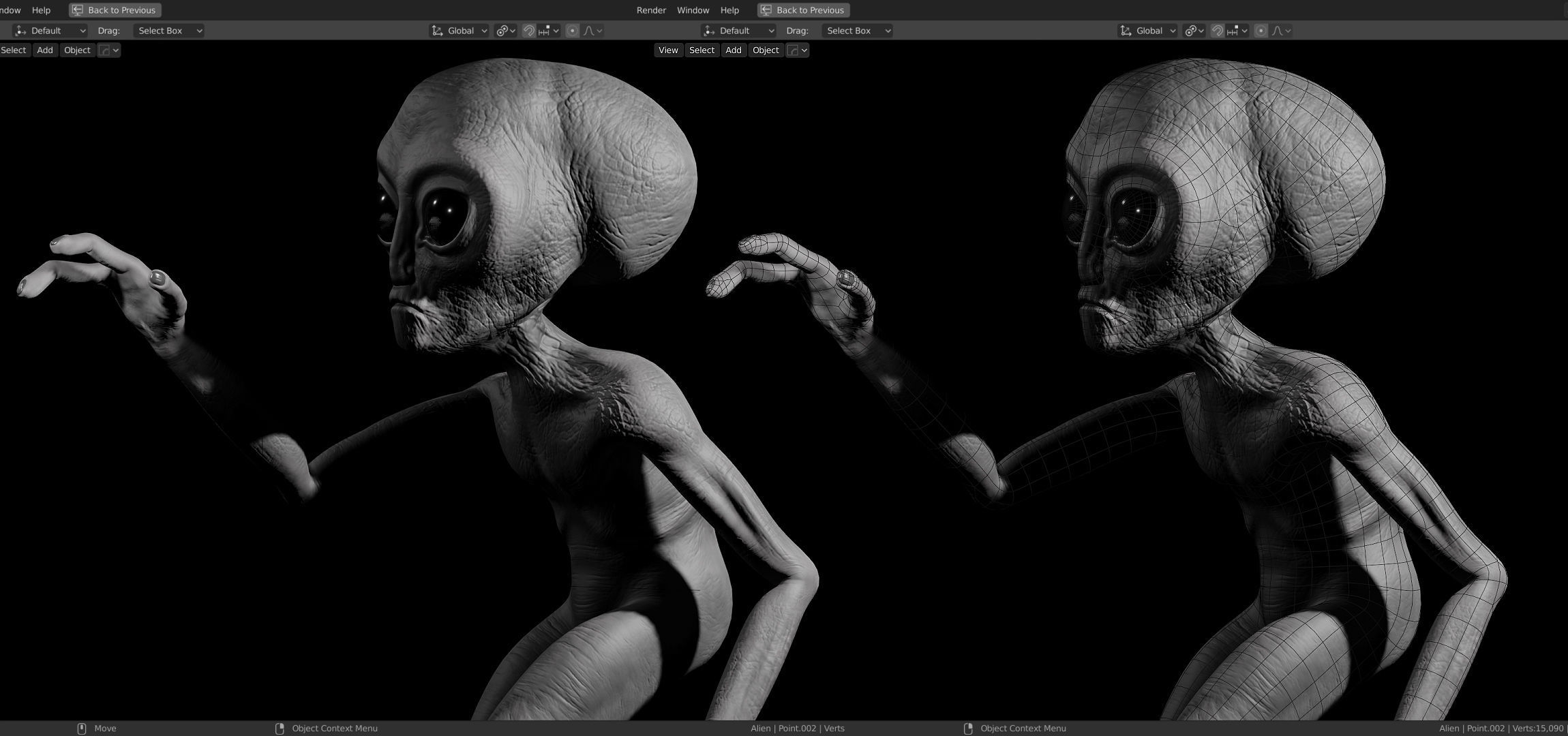 Alien 01 Low-poly 3D model_11