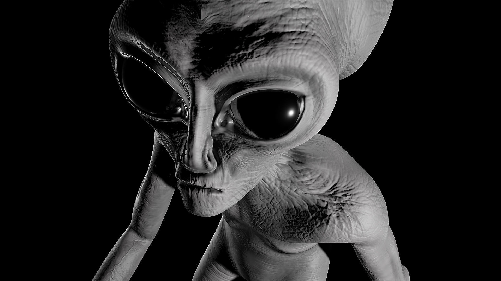 Alien 01 Low-poly 3D model_8