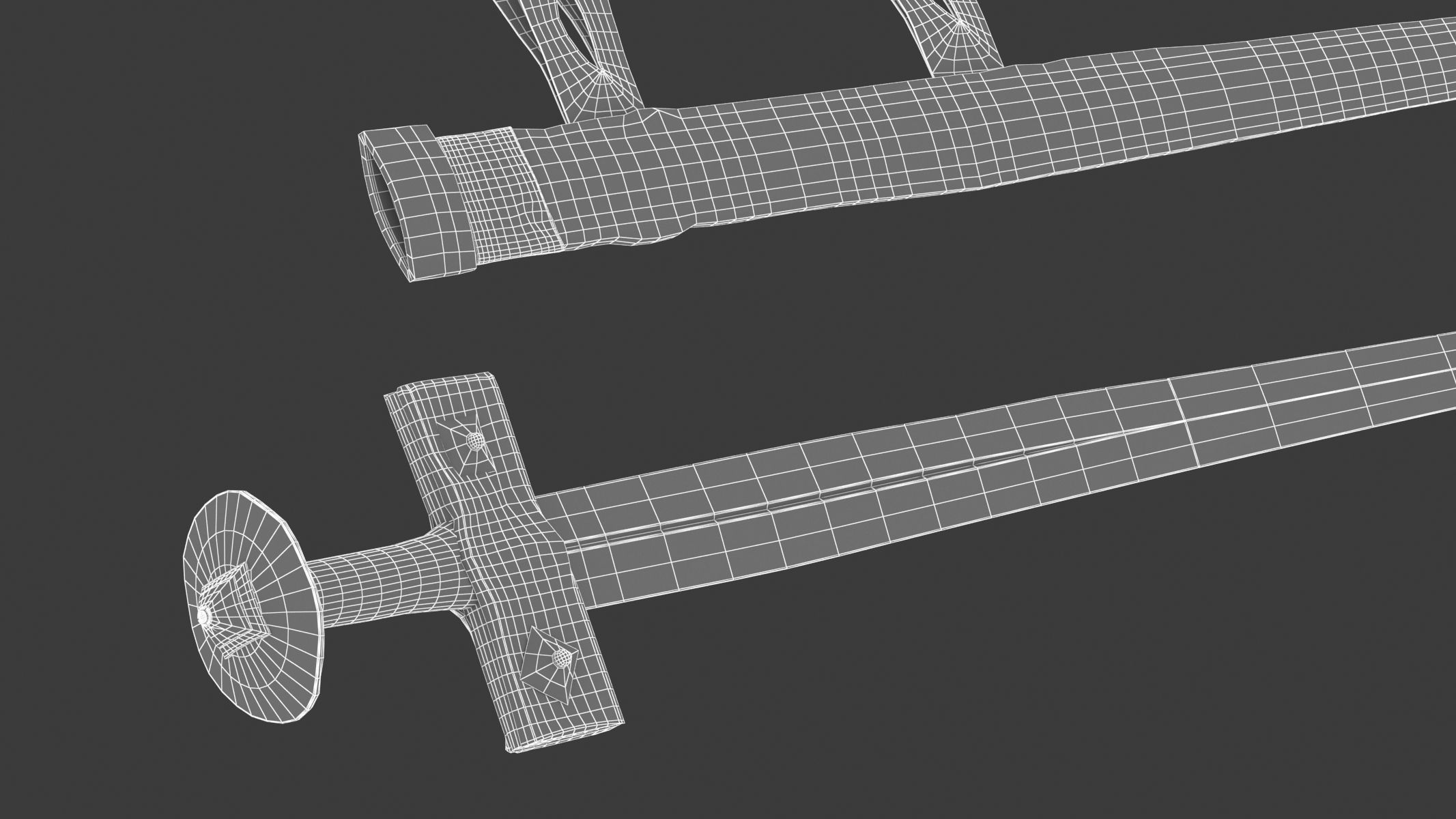 Takouba Sword Low-poly 3D model_8