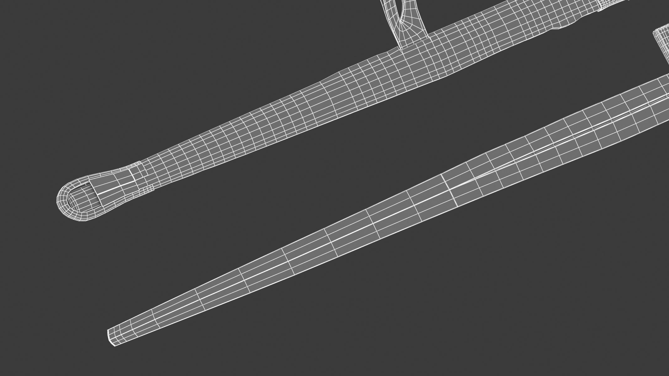 Takouba Sword Low-poly 3D model_9