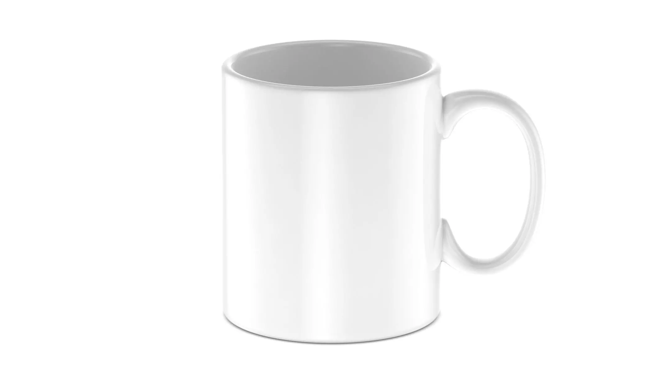 White Mug  Low-poly 3D model_0