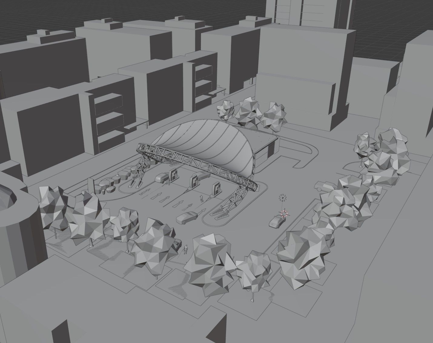 Gas station 2 3D model_13