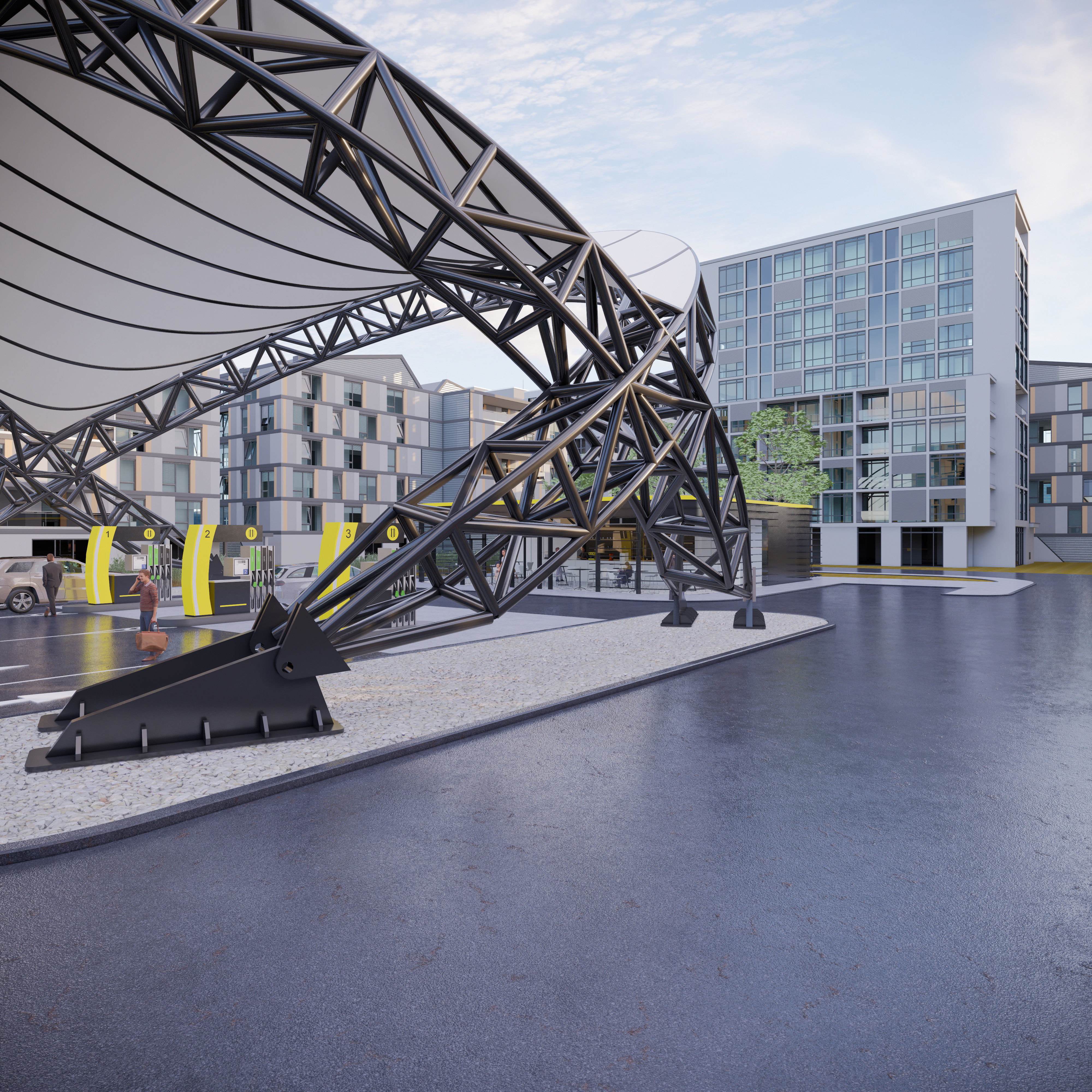 Gas station 2 3D model_10