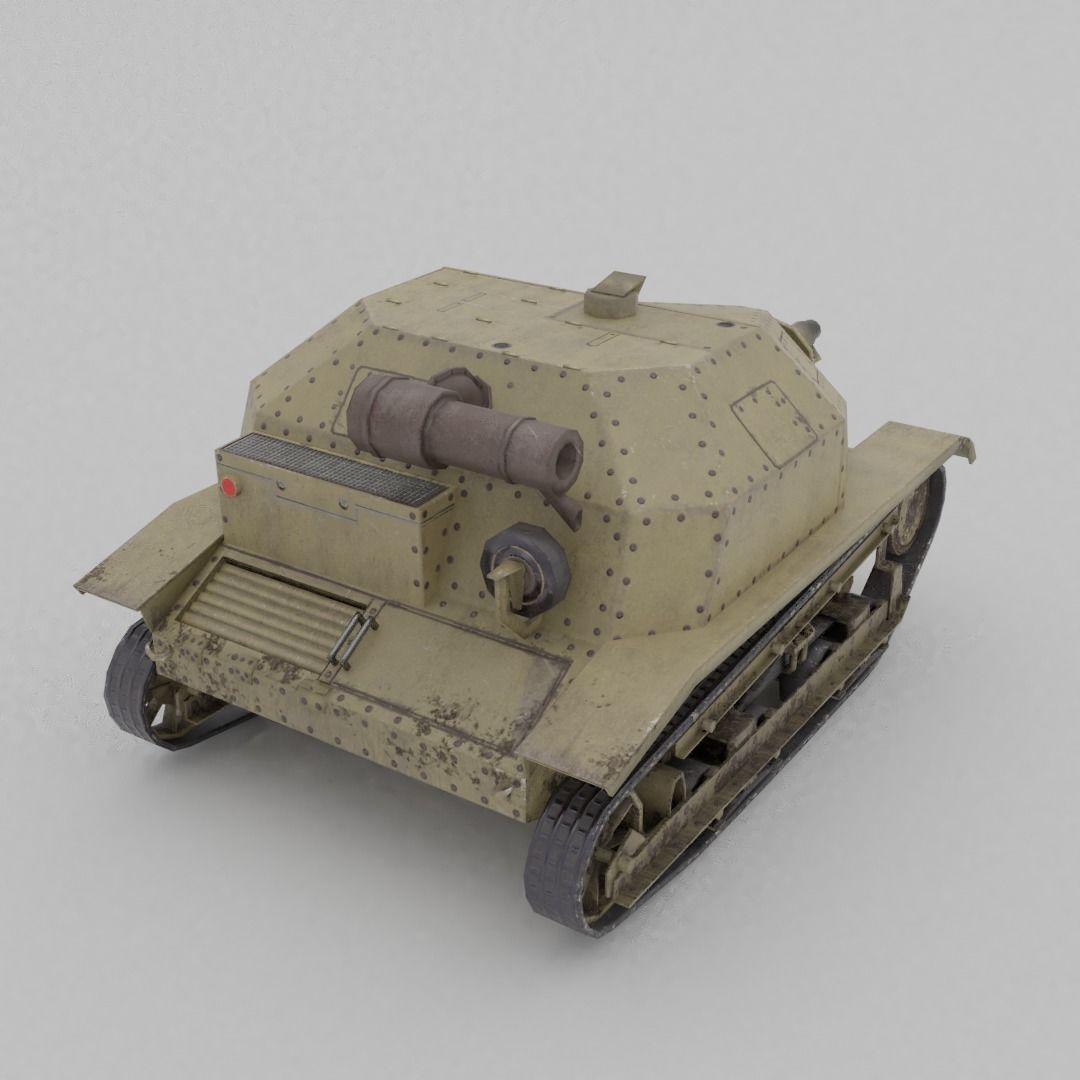 TKS tankette 37mm Low-poly 3D model_18