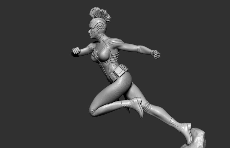 Captain Marvel 3D print model 3D model_3