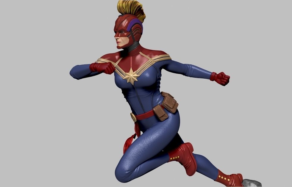 Captain Marvel 3D print model 3D model_5