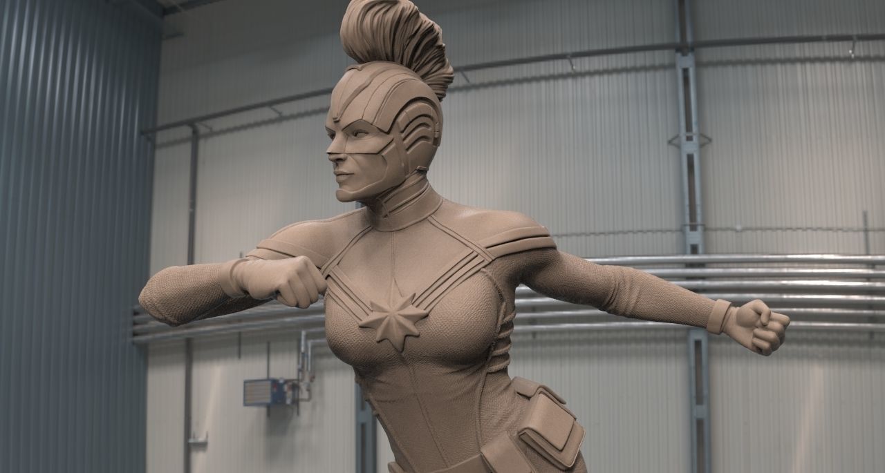 Captain Marvel 3D print model 3D model_9