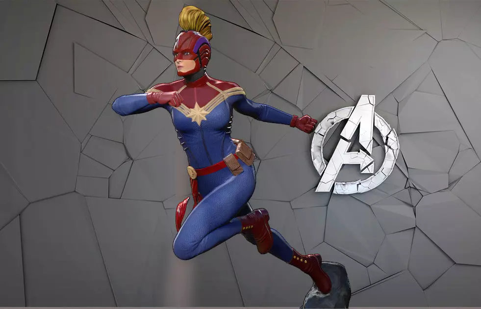 Captain Marvel 3D print model 3D model_0