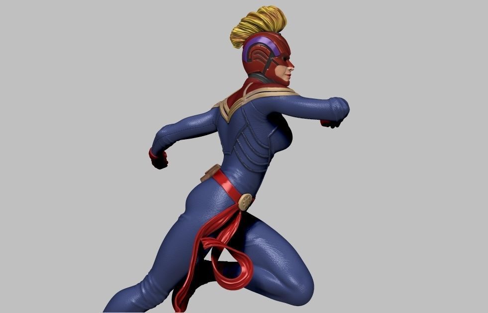 Captain Marvel 3D print model 3D model_7