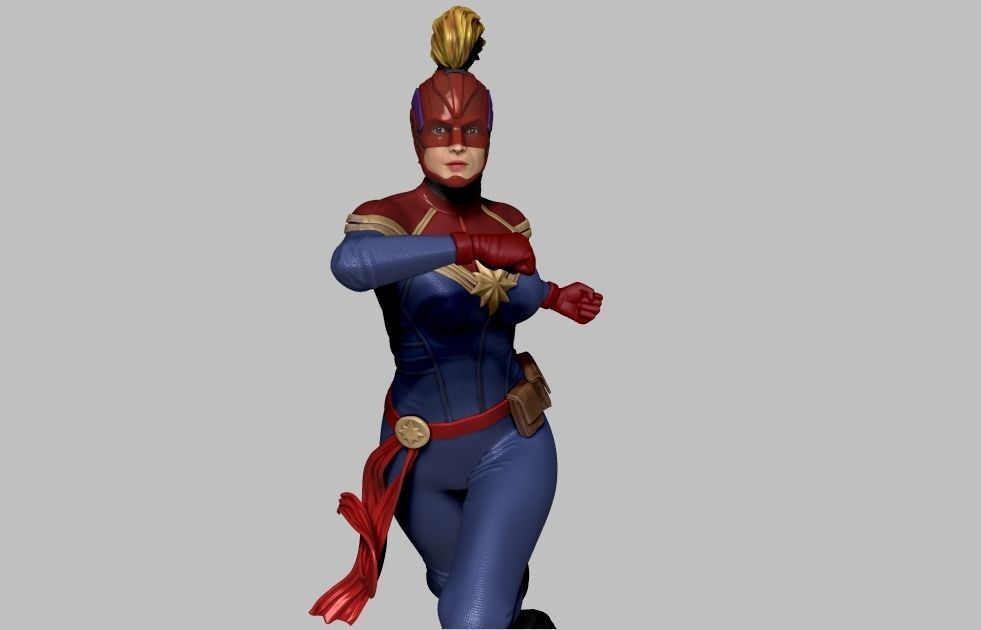 Captain Marvel 3D print model 3D model_8
