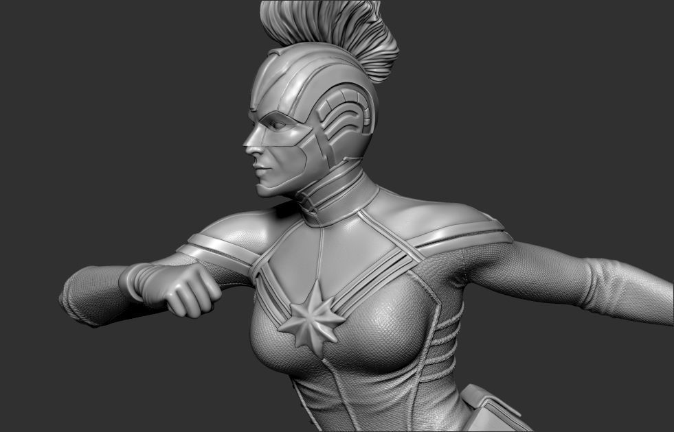 Captain Marvel 3D print model 3D model_10