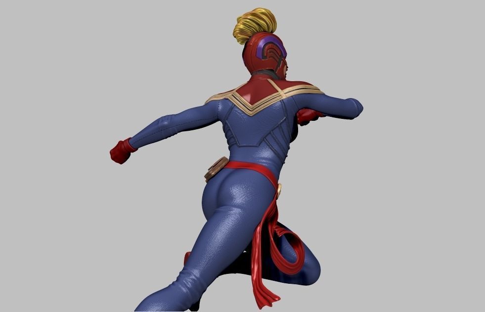 Captain Marvel 3D print model 3D model_6