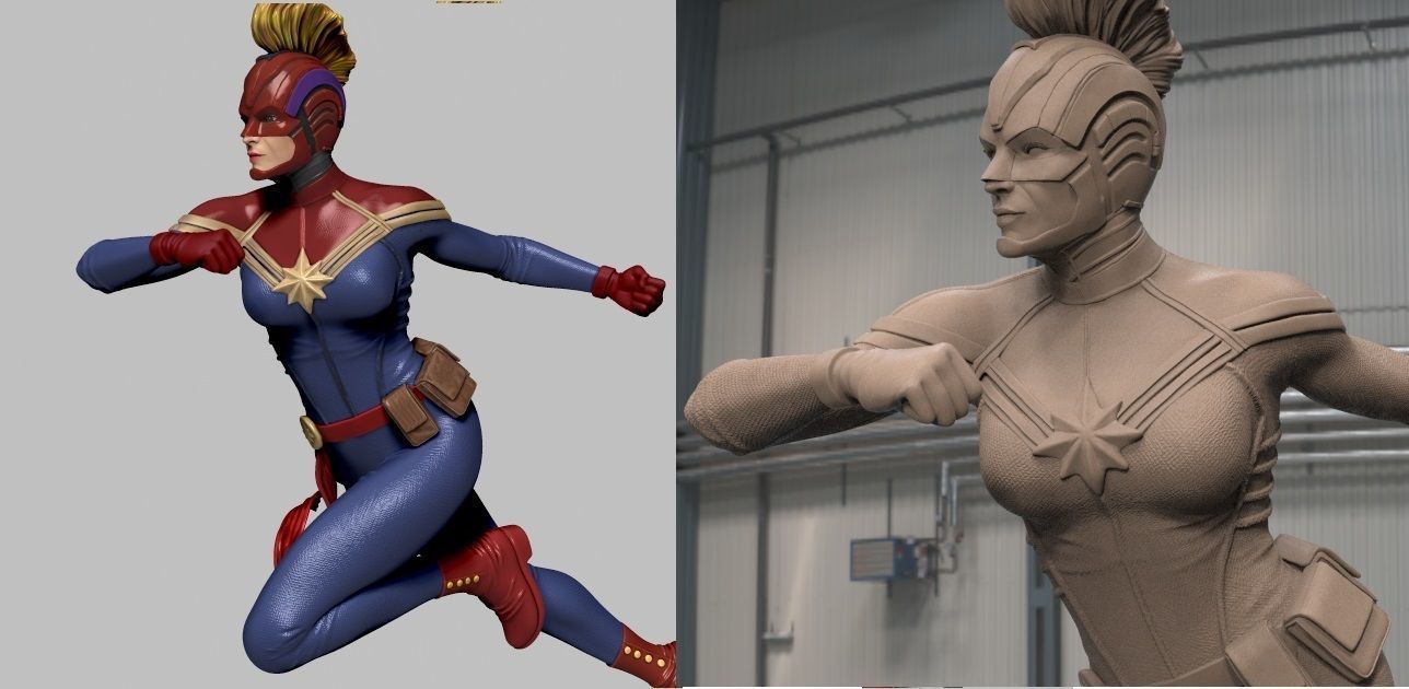 Captain Marvel 3D print model 3D model_1