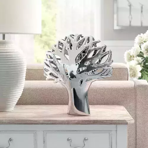 Silver Findlay Cut-Out Tree Sculpture