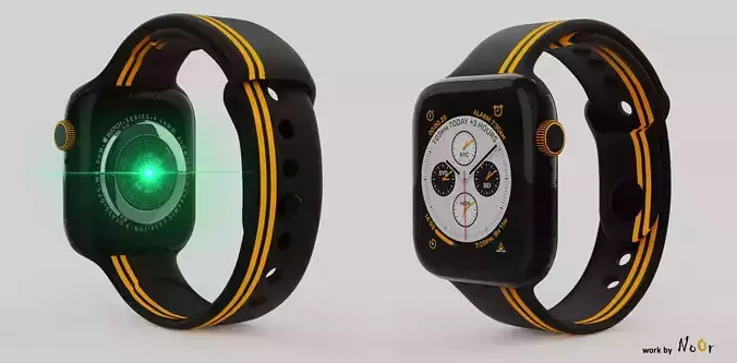 iWatch samsung smart watch with stripe Low-poly 3D model