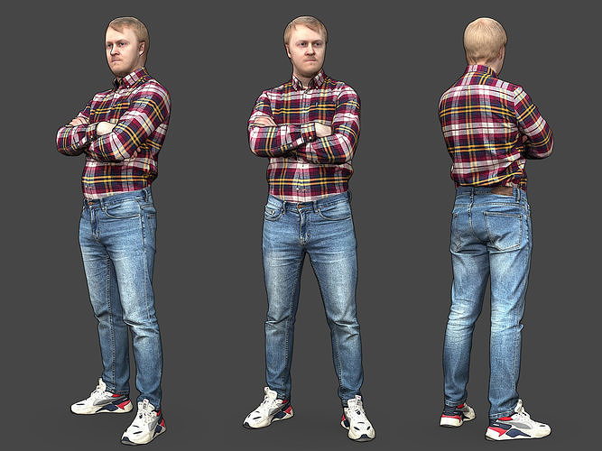 Stylized Man Character 3D model