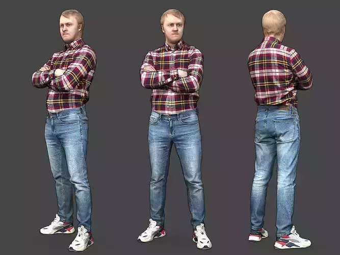Stylized Man Character 3D model