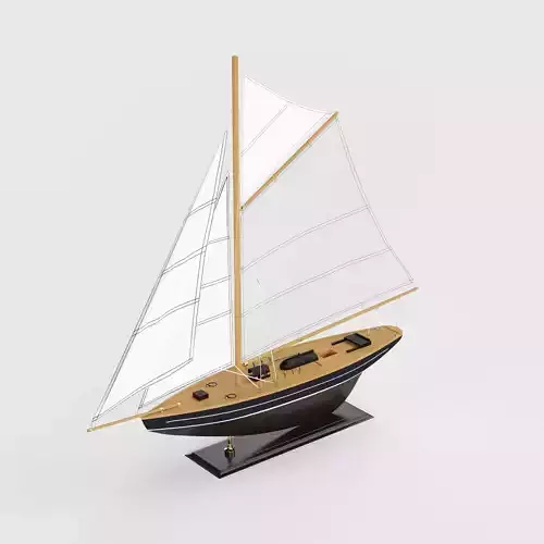 Nickalumi Sailboat Sculpture