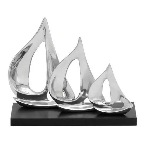Evatt Silver Aluminum Three Sail Sculpture Low-poly 3D model