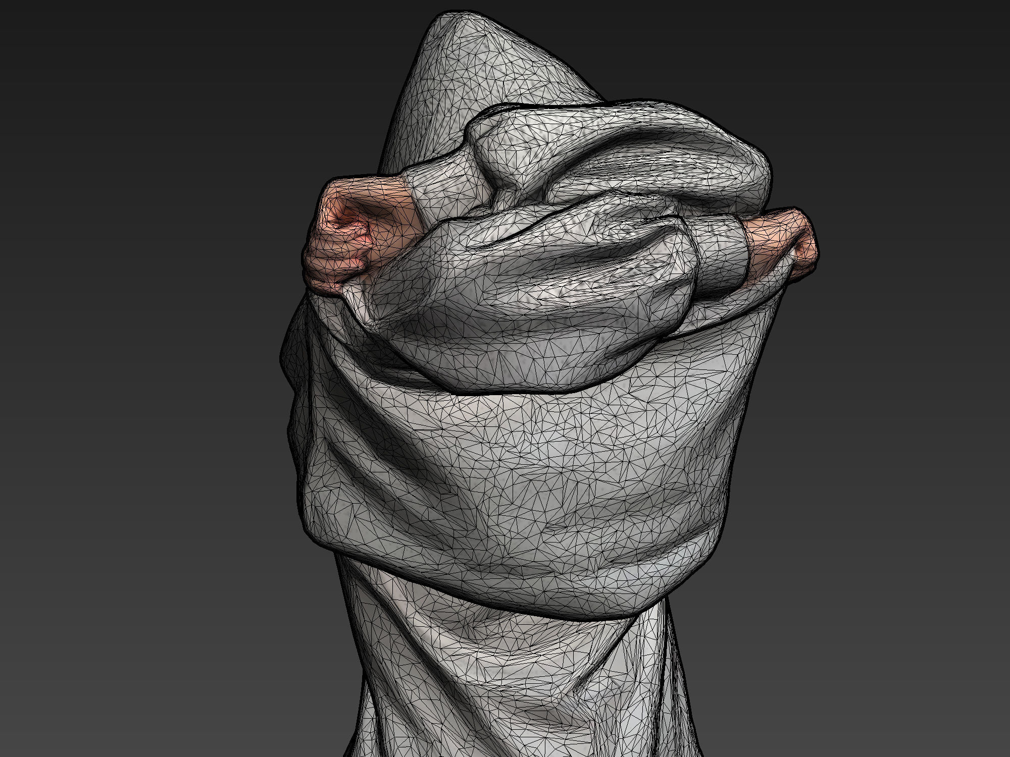 Girl takes off her hoodie 3D model_4