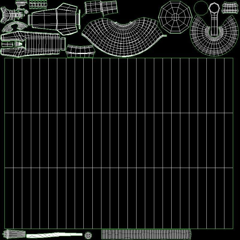Water fire extinguisher Low-poly 3D model_8