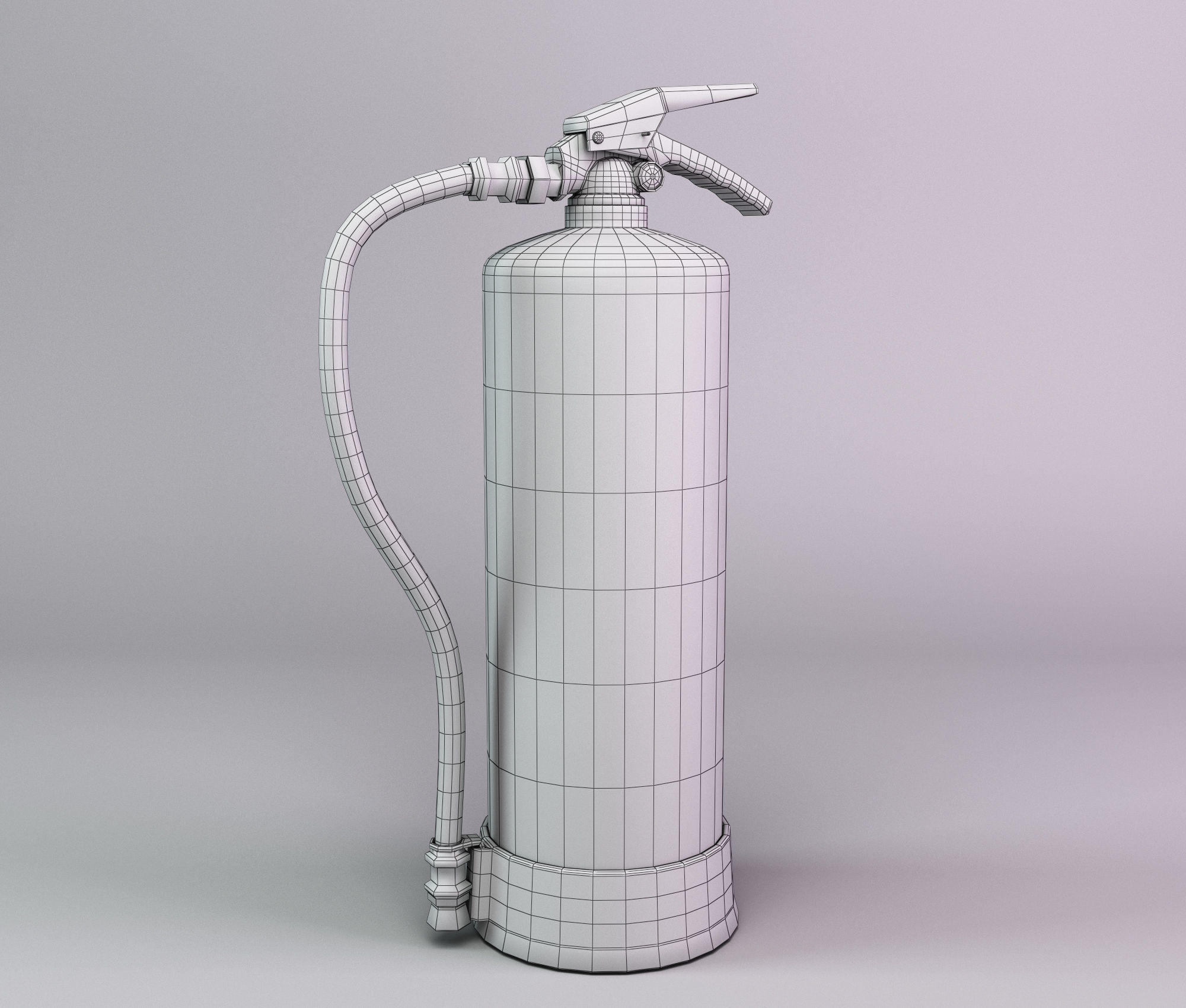 Water fire extinguisher Low-poly 3D model_6