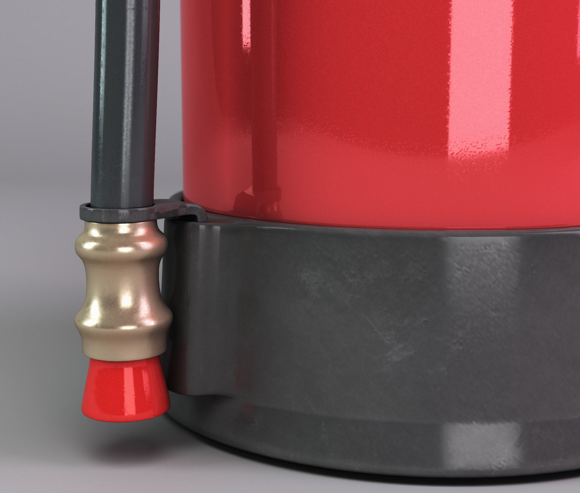 Water fire extinguisher Low-poly 3D model_3