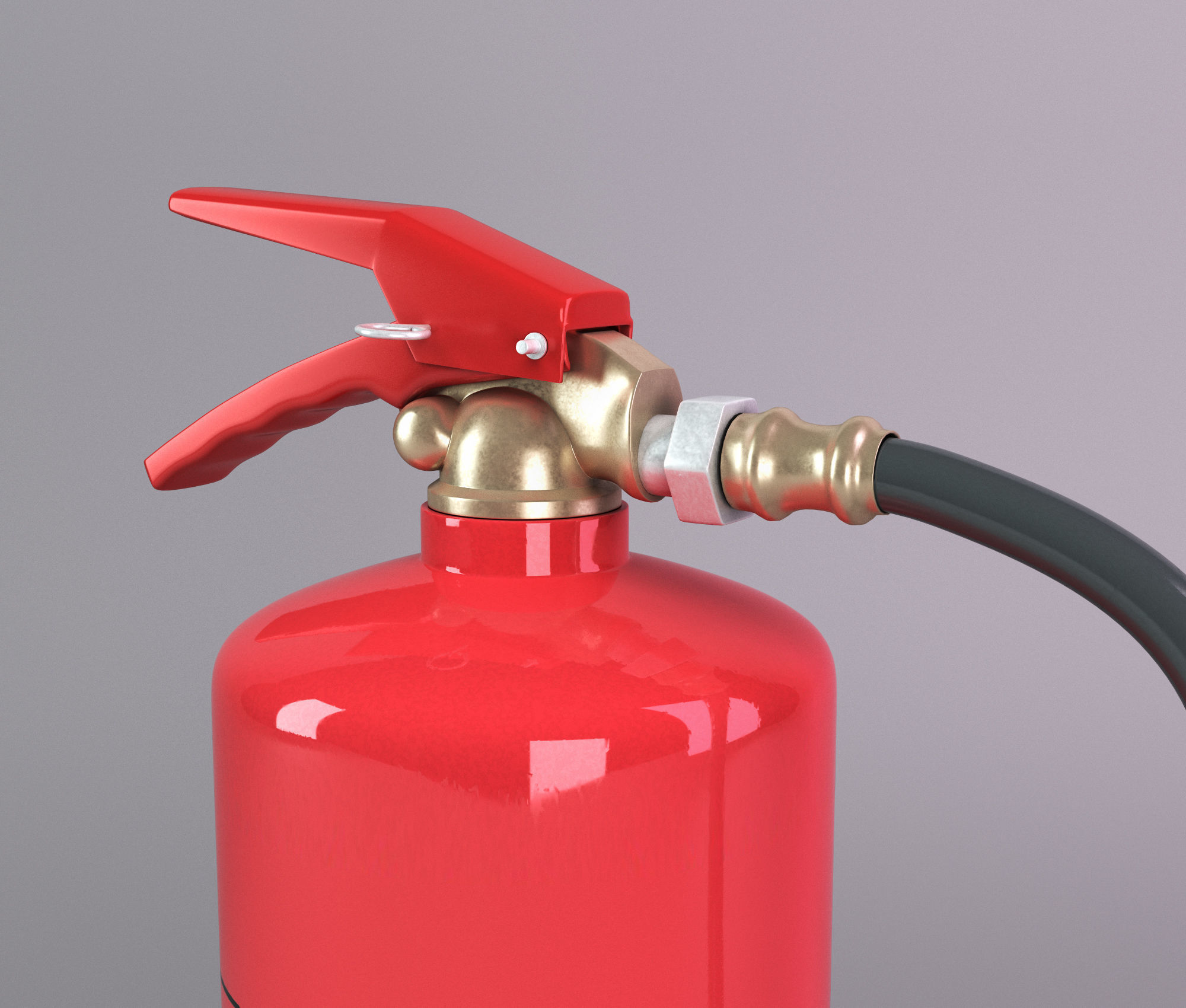 Water fire extinguisher Low-poly 3D model_5