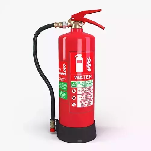 Water fire extinguisher Low-poly 3D model