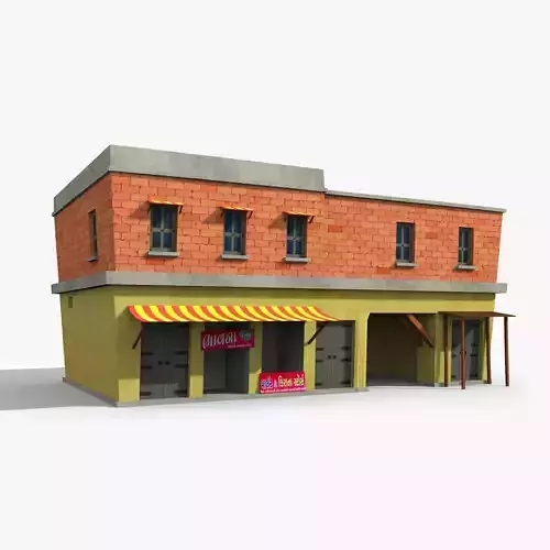 Cartoon House s Low-poly 3D model