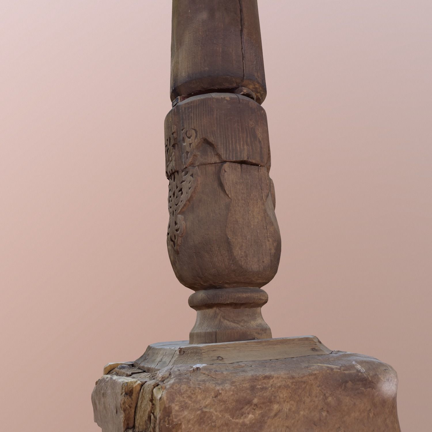 medieval architectural element Low-poly 3D model_1