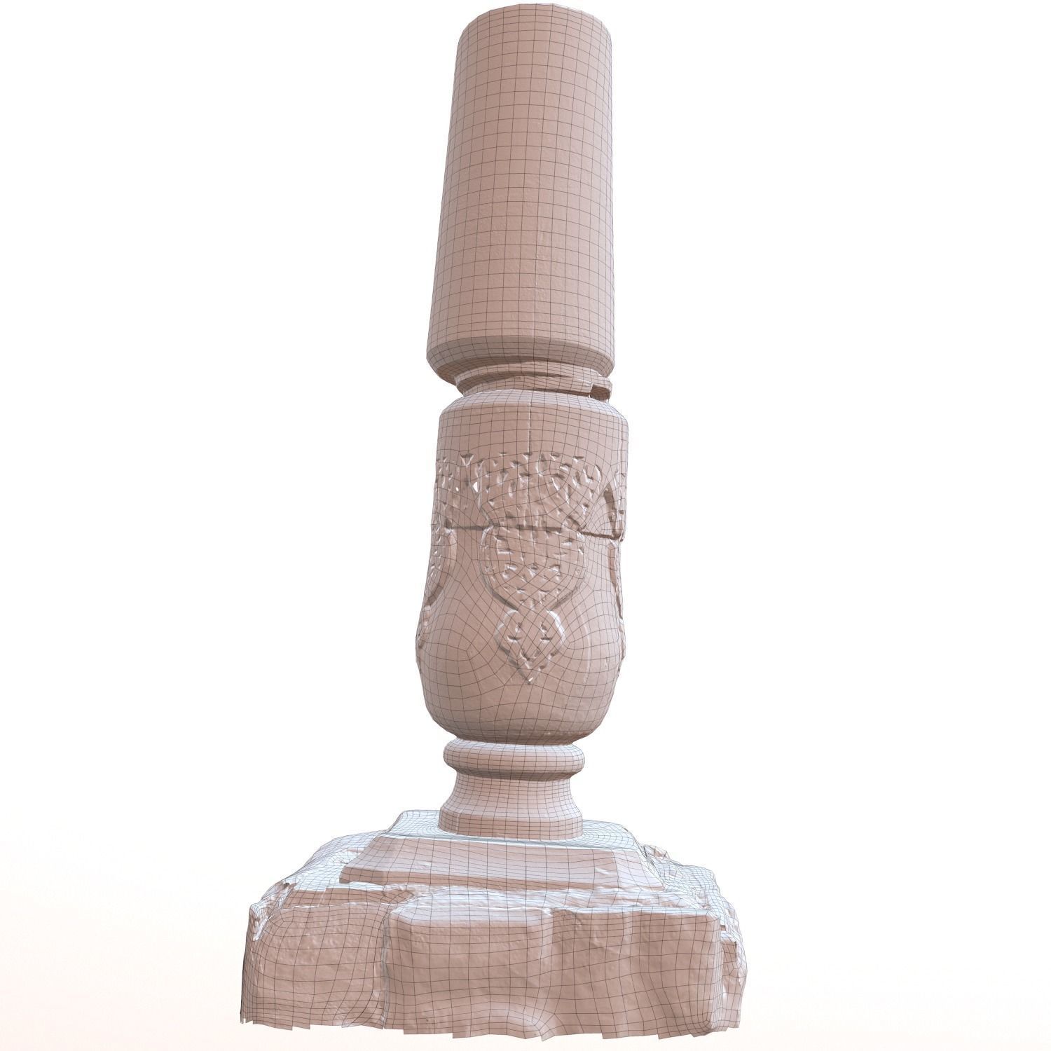 medieval architectural element Low-poly 3D model_7