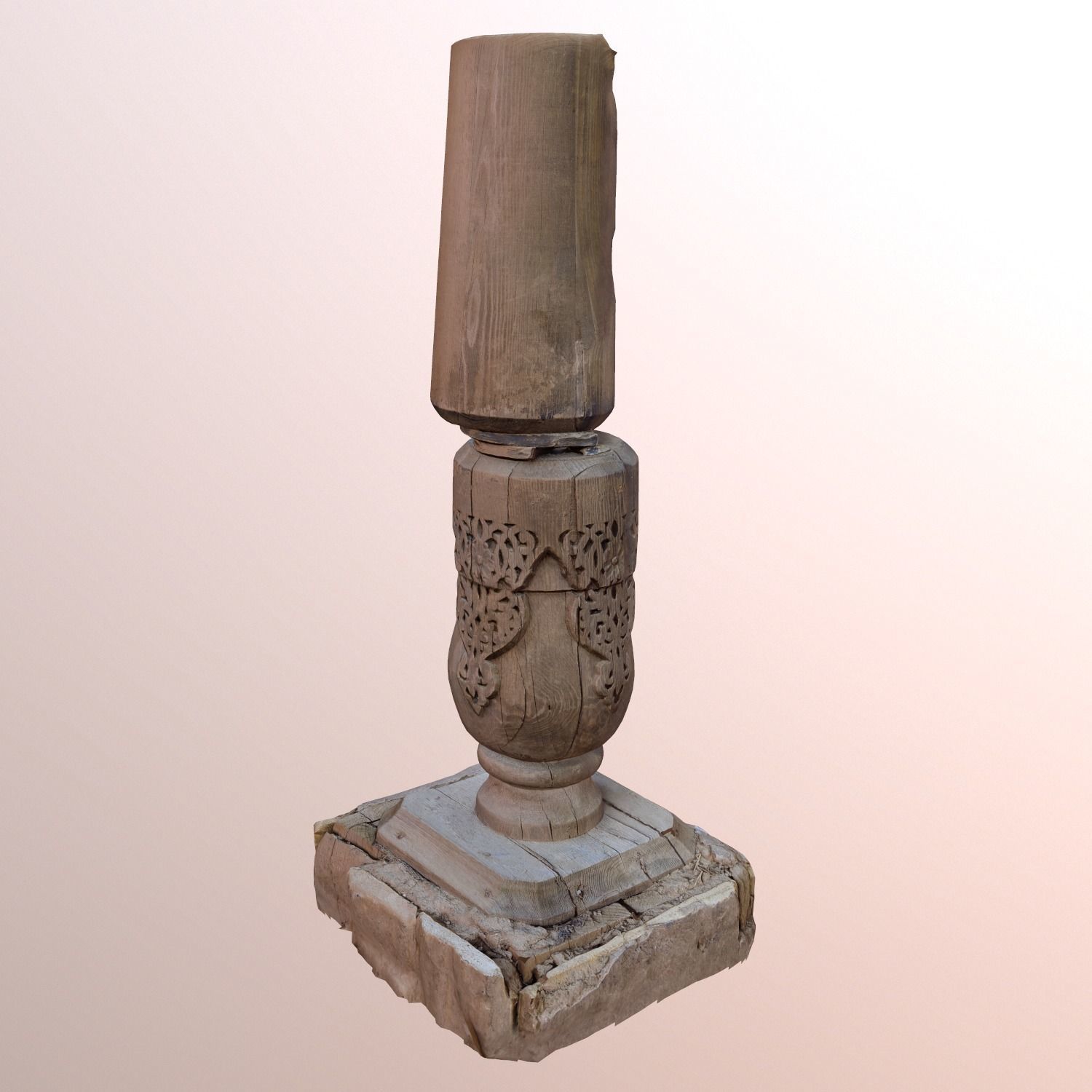 medieval architectural element Low-poly 3D model_2