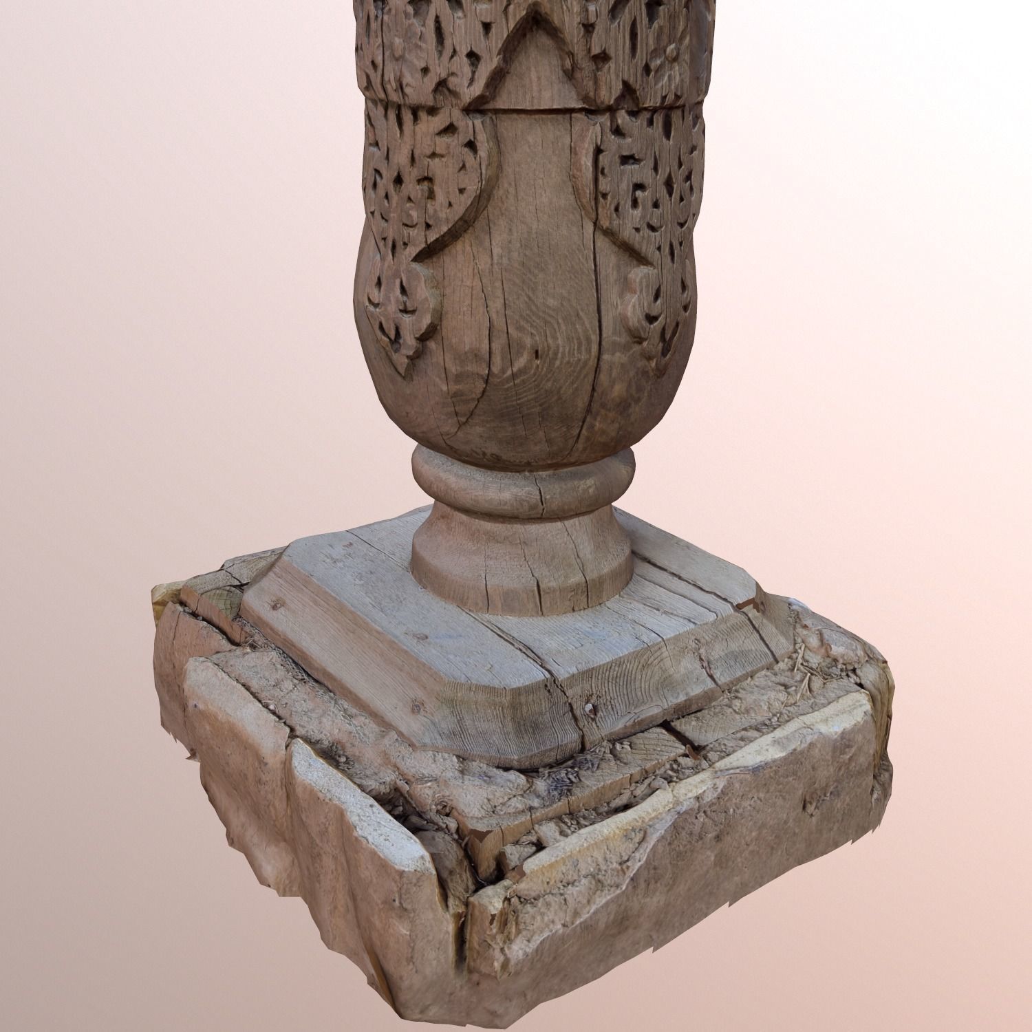 medieval architectural element Low-poly 3D model_3