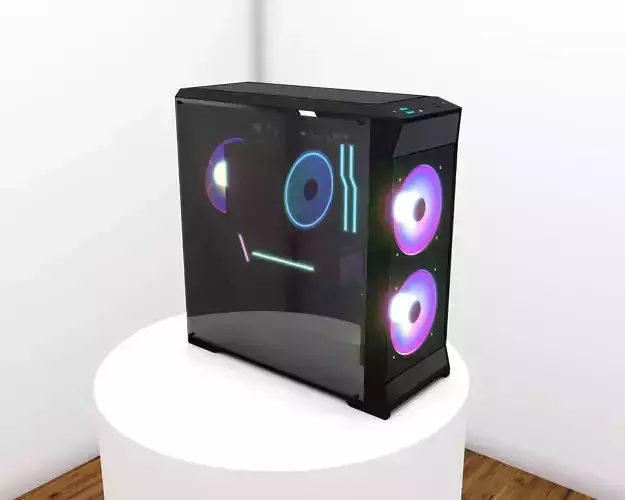 computer amd ryzen 9 3900X 12-core processor Low-poly 3D model