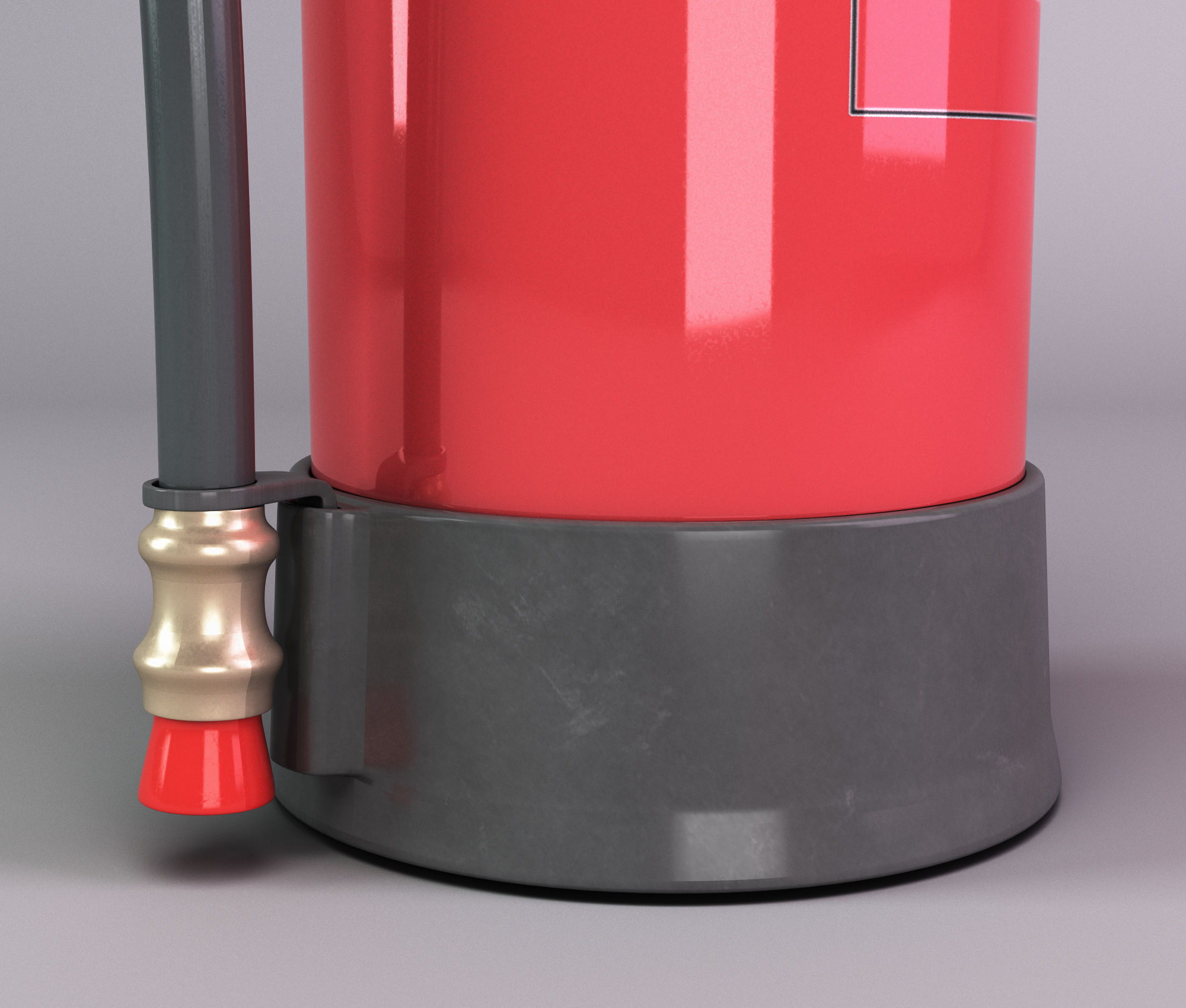 Foam fire extinguisher Low-poly 3D model_3