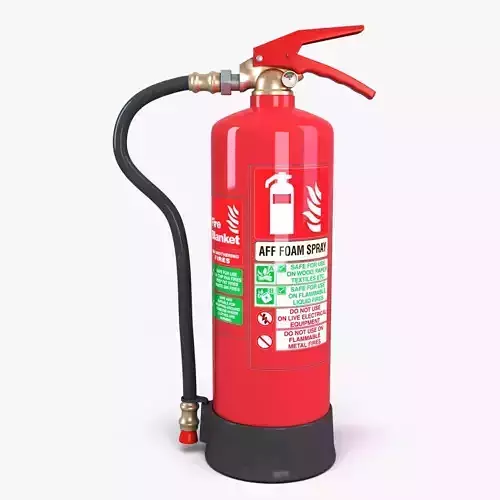 Foam fire extinguisher Low-poly 3D model
